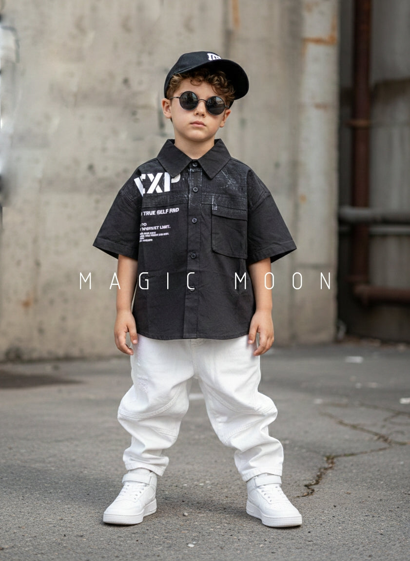 Unisex Half Sleeve Oversized Shirt