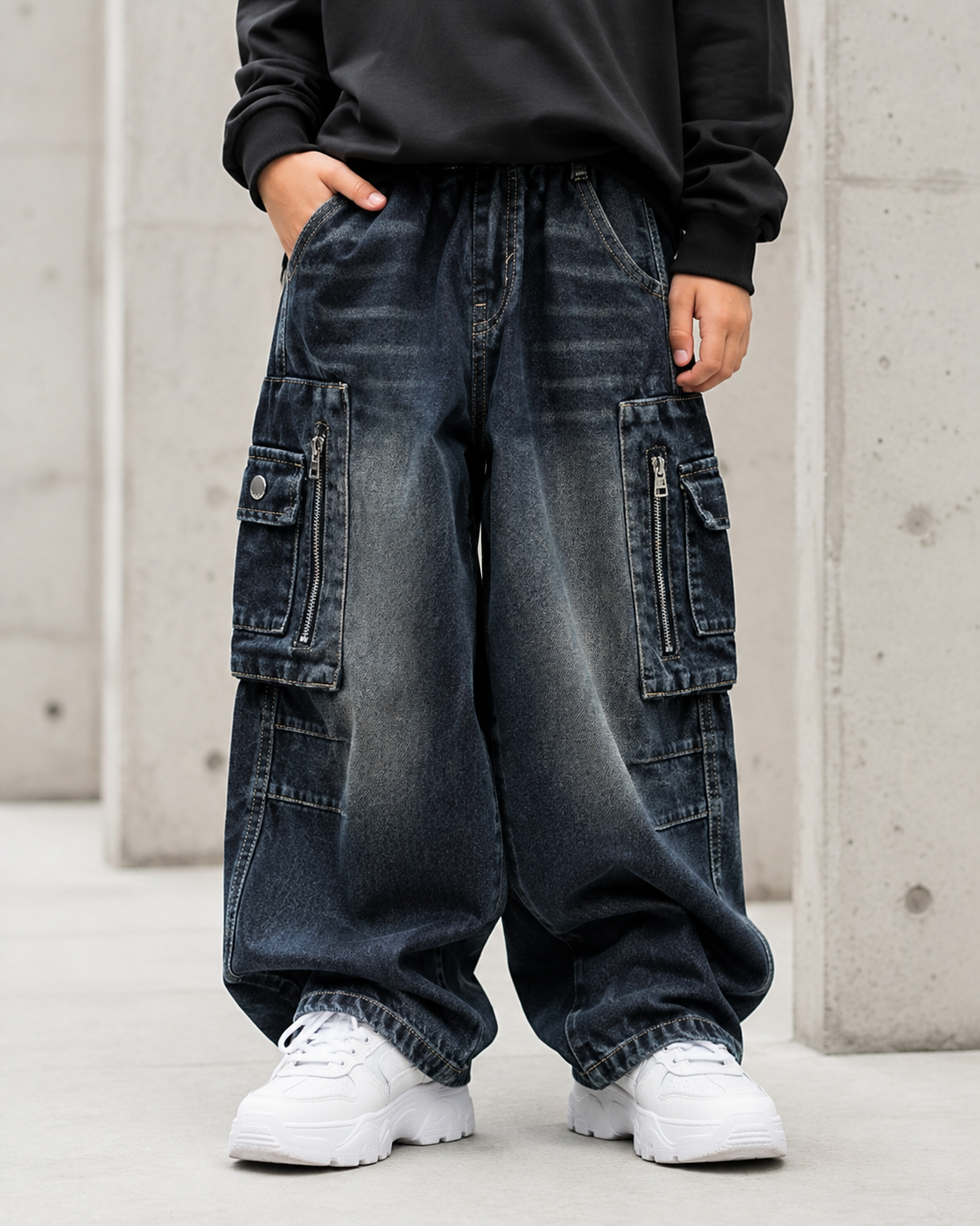 JN1006 Unisex Super Baggy Jeans