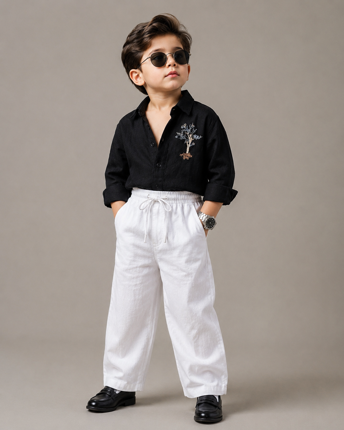 SHTCA01-01 Boys Full Sleeve Oversized Shirt