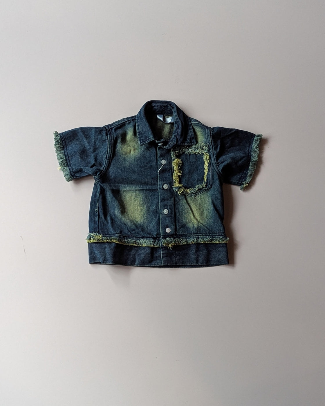 SHHS09 Boys Half Sleeve Oversized Denim Shirt