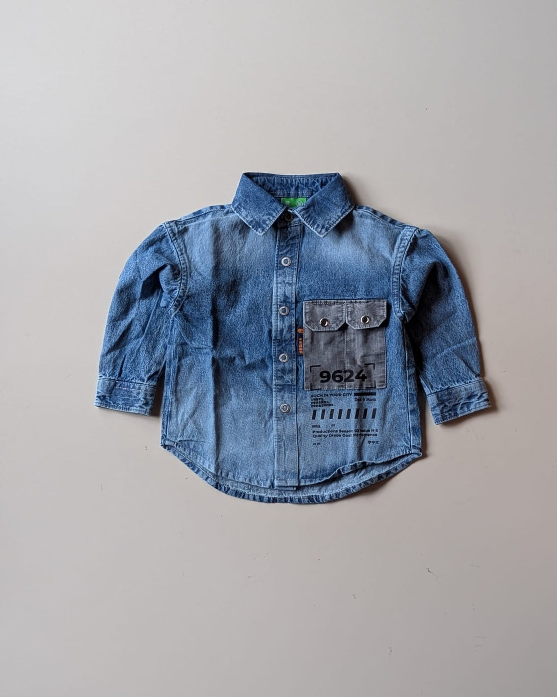 SHDMD101-01 Boys Full Sleeve Oversized Denim Shirt