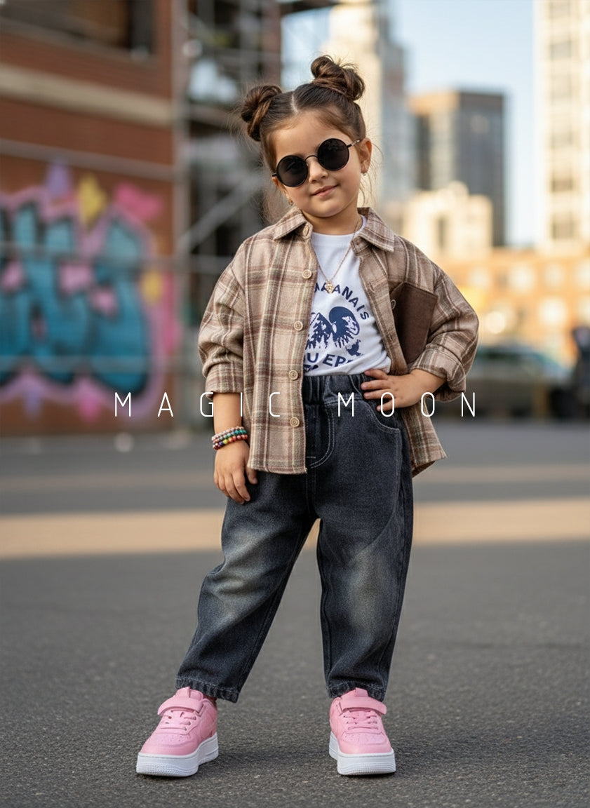 Unisex Full Sleeve Oversized Shirt,Inner T Shirt and Pant Set