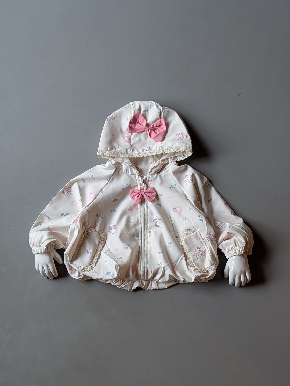 Girl's Full Sleeve Oversized Hooded Jacket