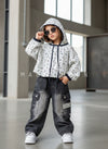 Girl's Full Sleeve Oversized Hoody