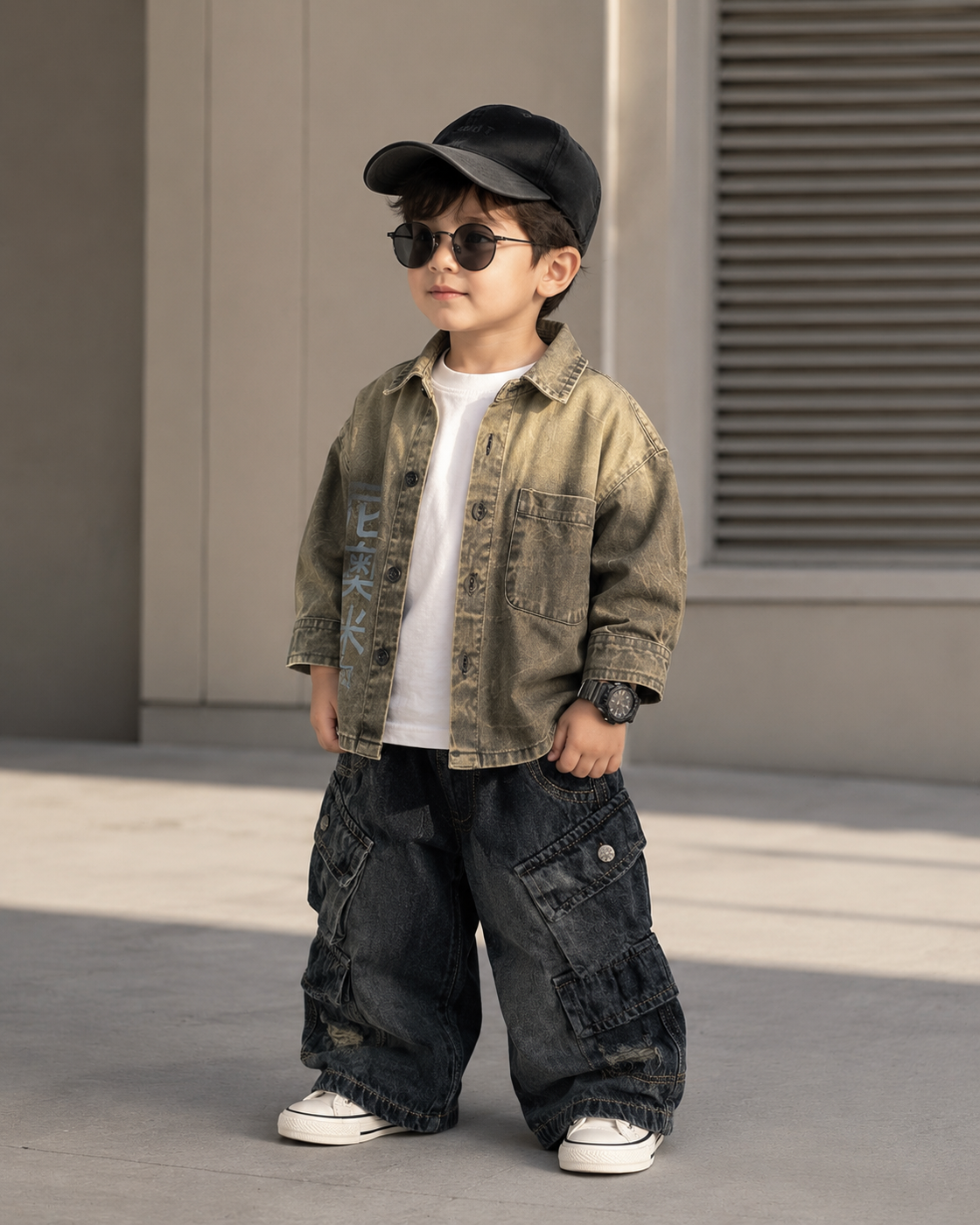 SHFS27 Boys Full Sleeve Oversized Shirt