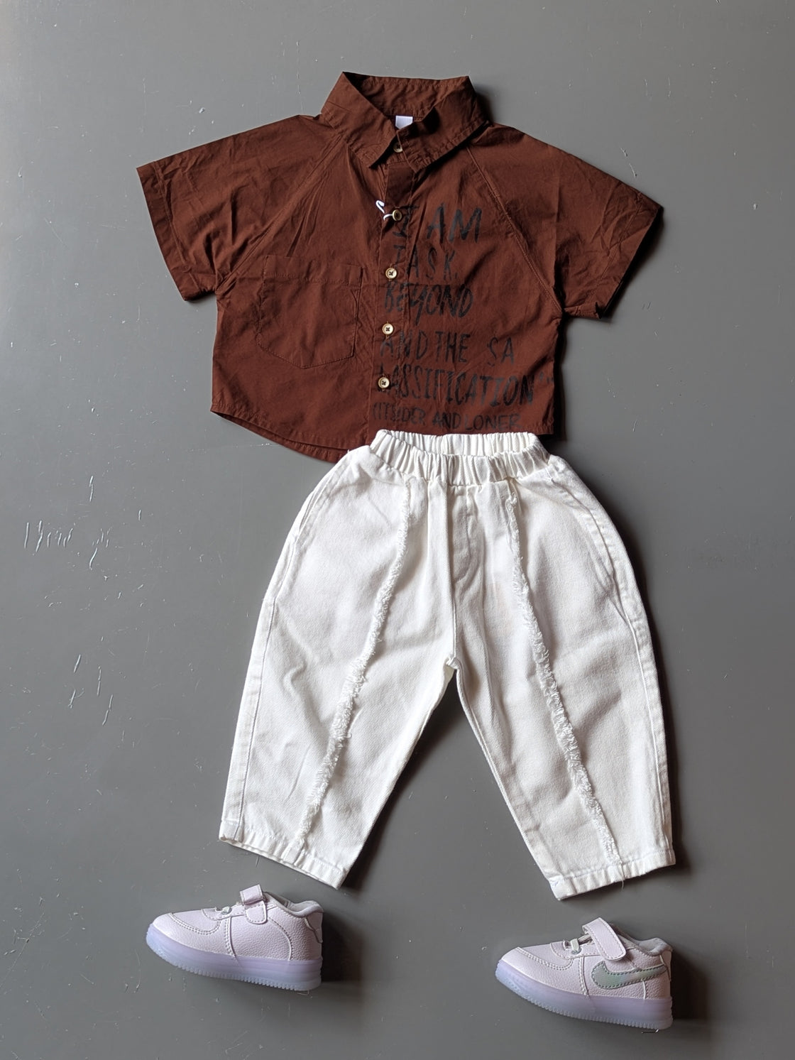 Boy's Half Sleeve Oversized Shirt