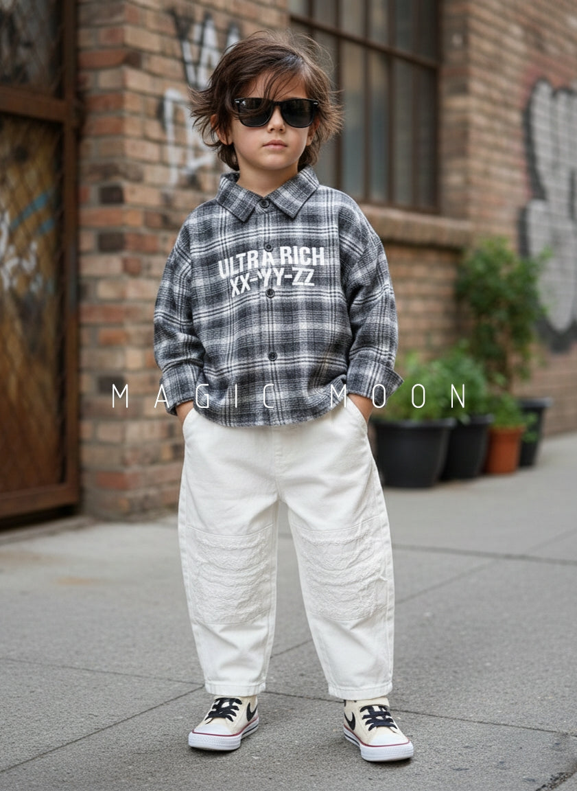 Boy's Full Sleeve Oversized Shirt