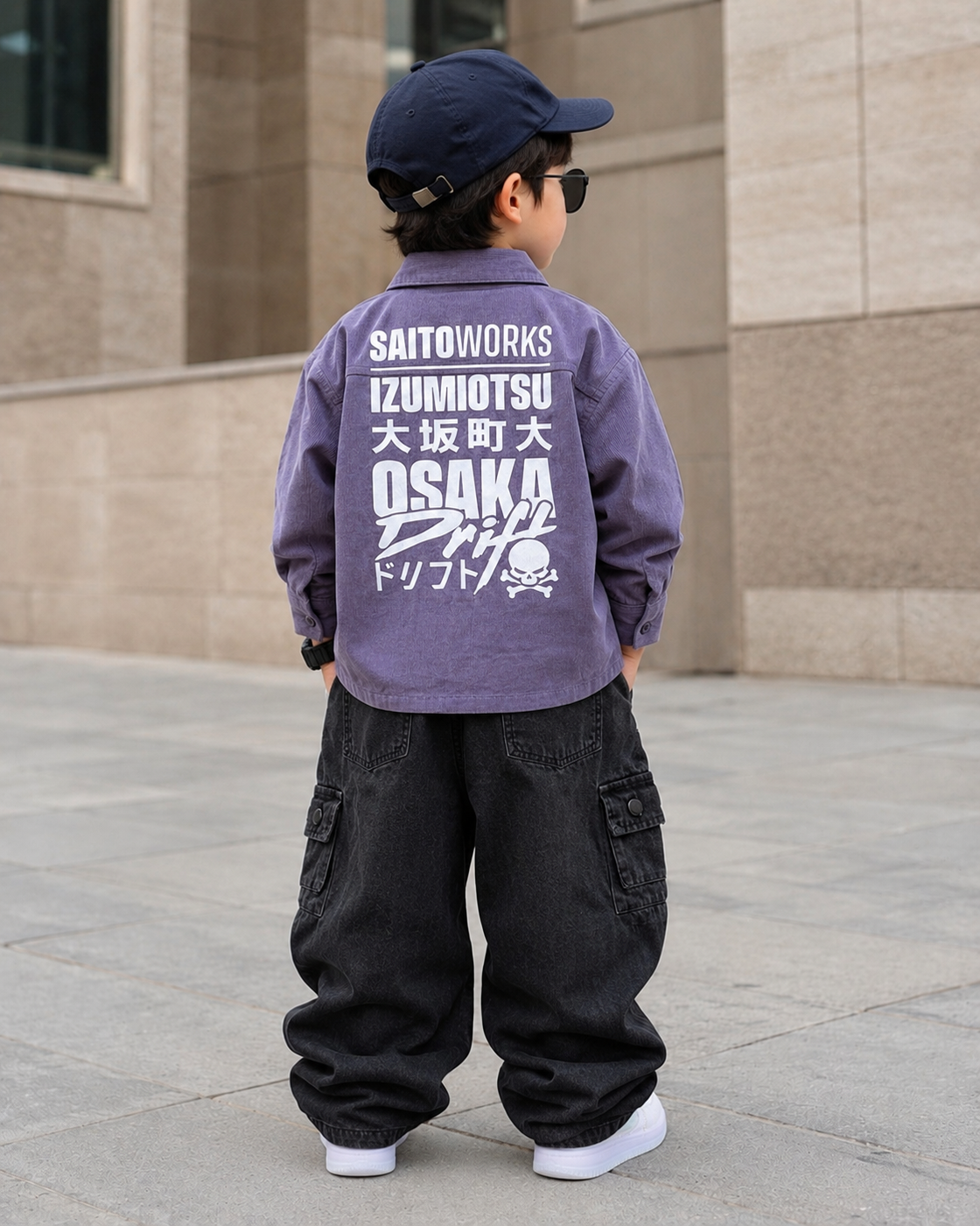 SHFS22 Boys Full Sleeve Oversized Back Printed Shirt