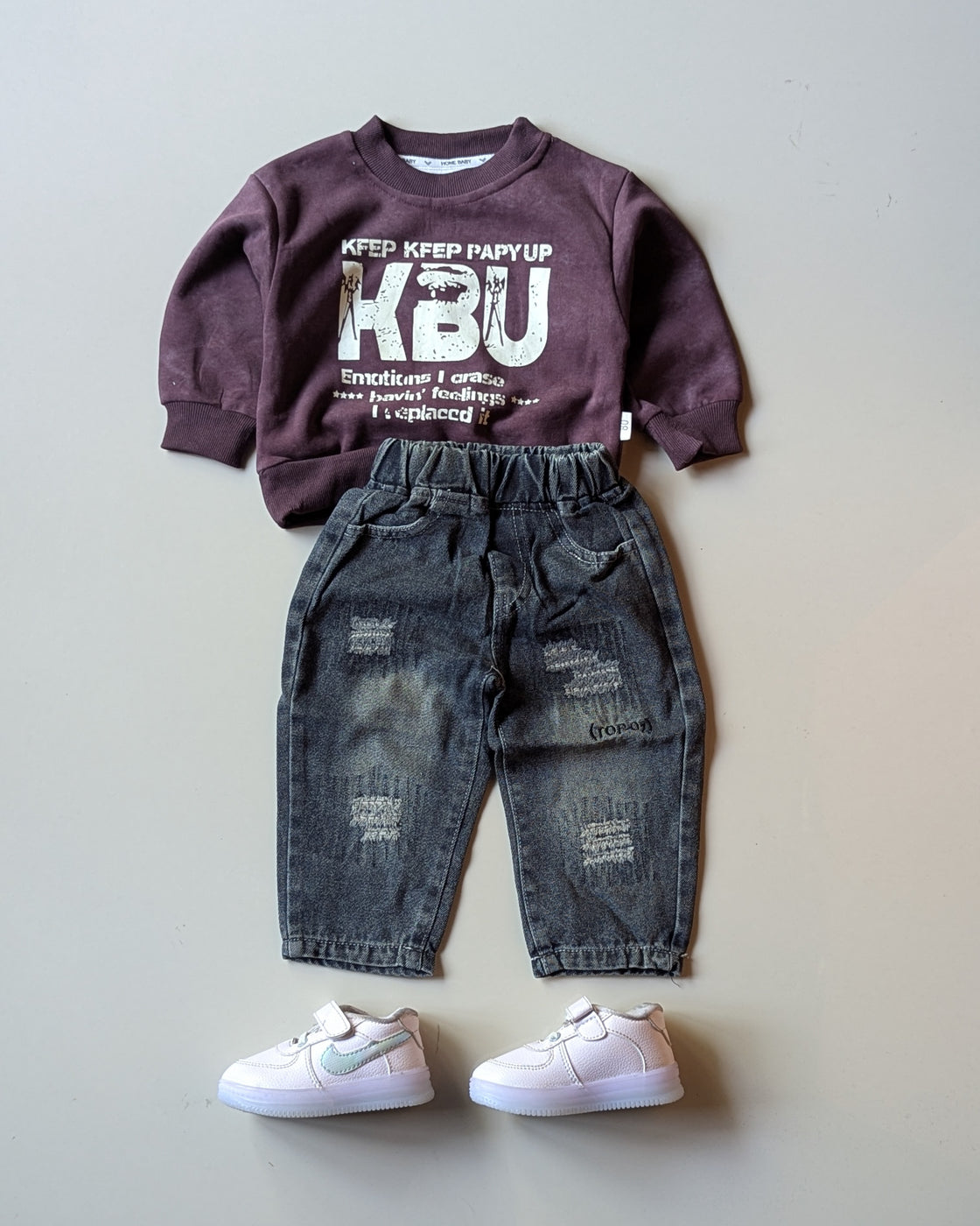 STIM115-01 Unisex Full Sleeve Oversized T Shirt and Pant Set