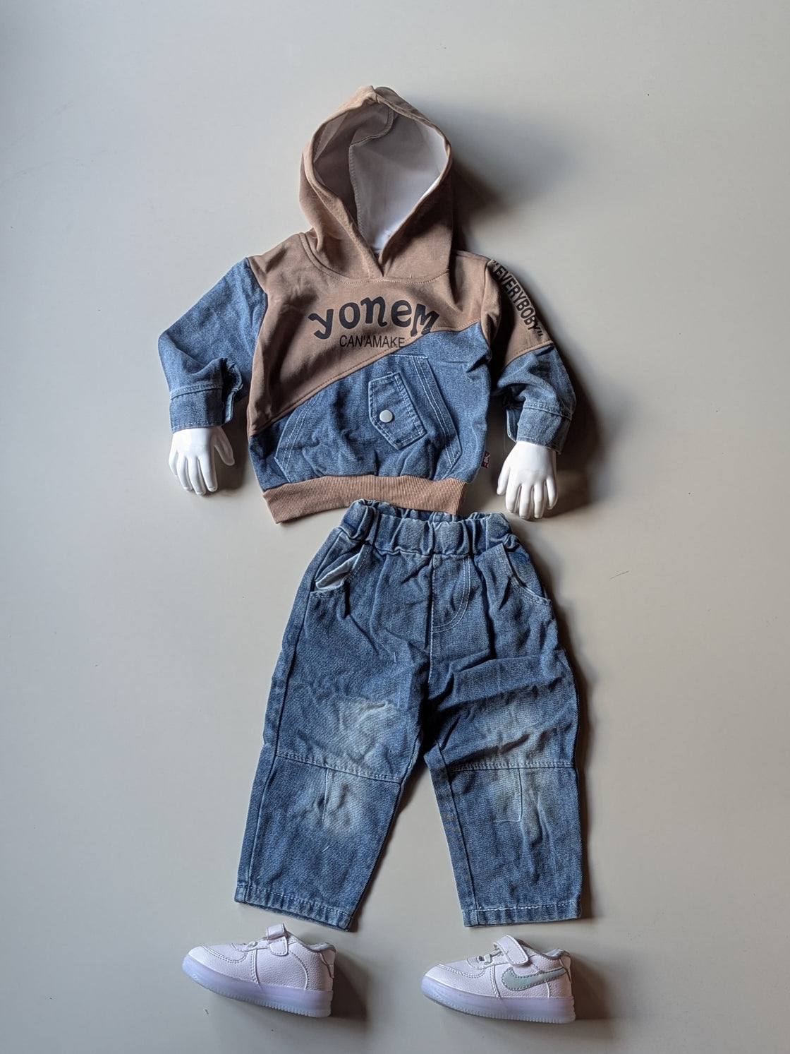 ST106 Unisex Full Sleeve Oversized Hooded T Shirt and Pant Set