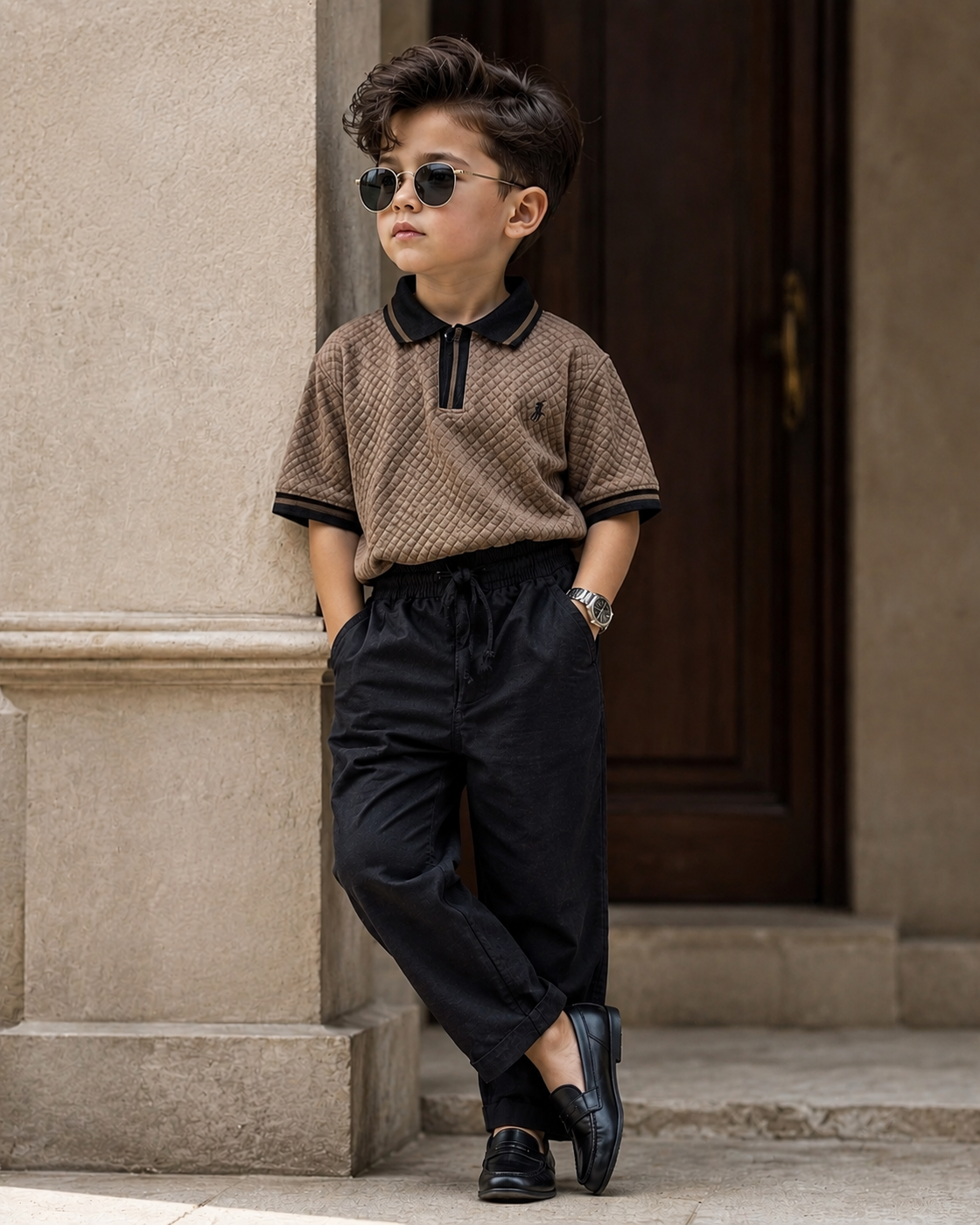 TSPL07Z-01 Unisex Half Sleeve Oversized Polo T Shirt