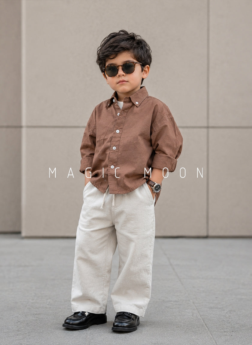 SHFS12 Boy's Full Sleeve Oversized Shirt