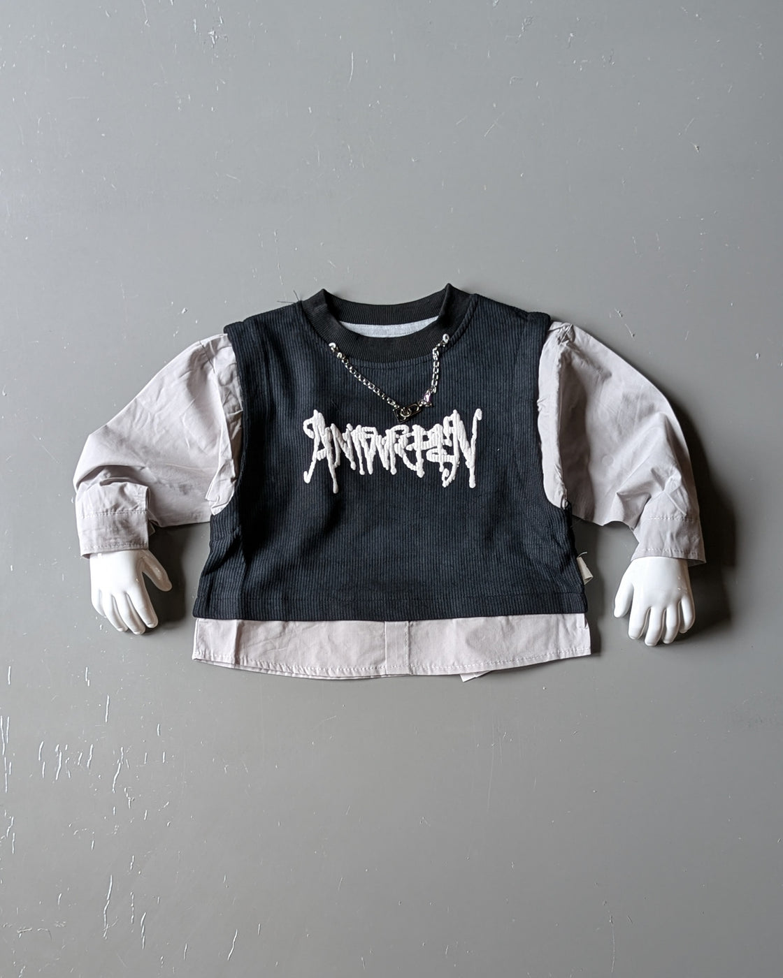 Unisex Layered Look Oversized T Shirt