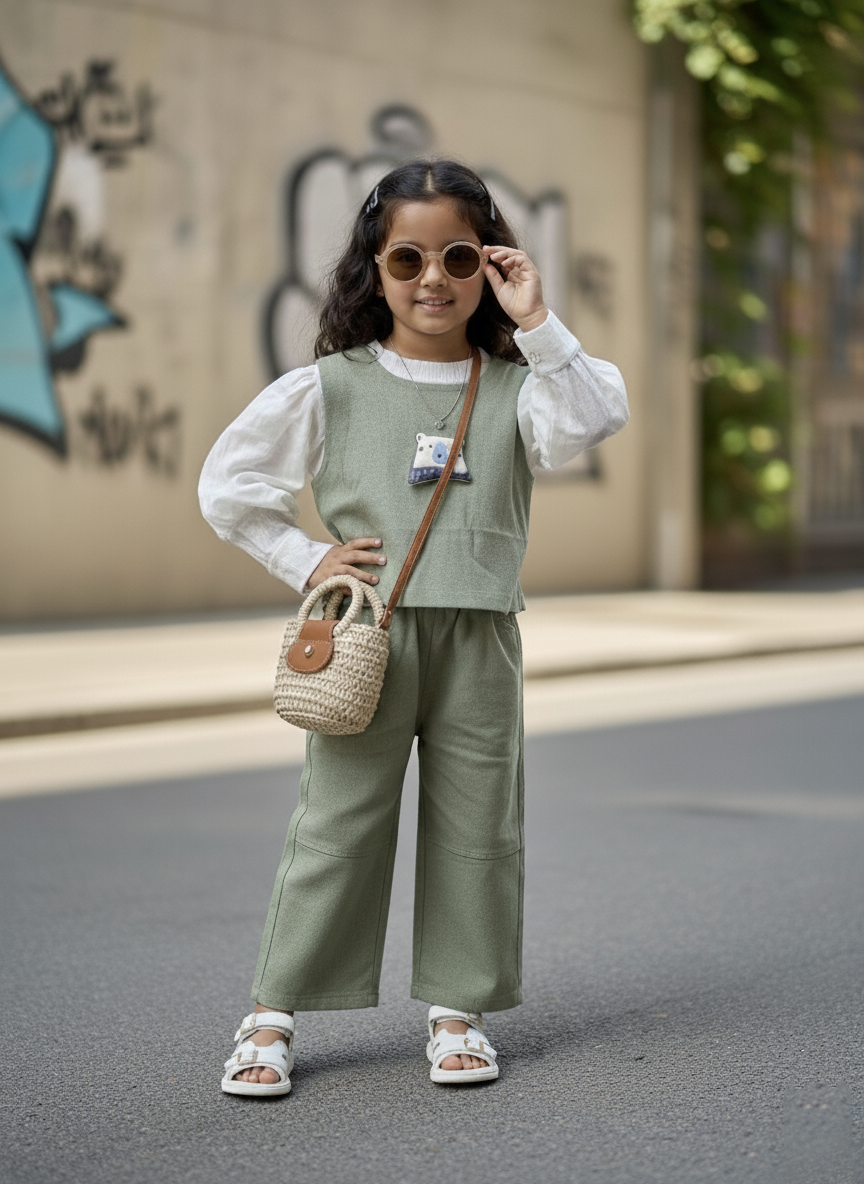 Girl's Full Sleeve Top and Pant Set