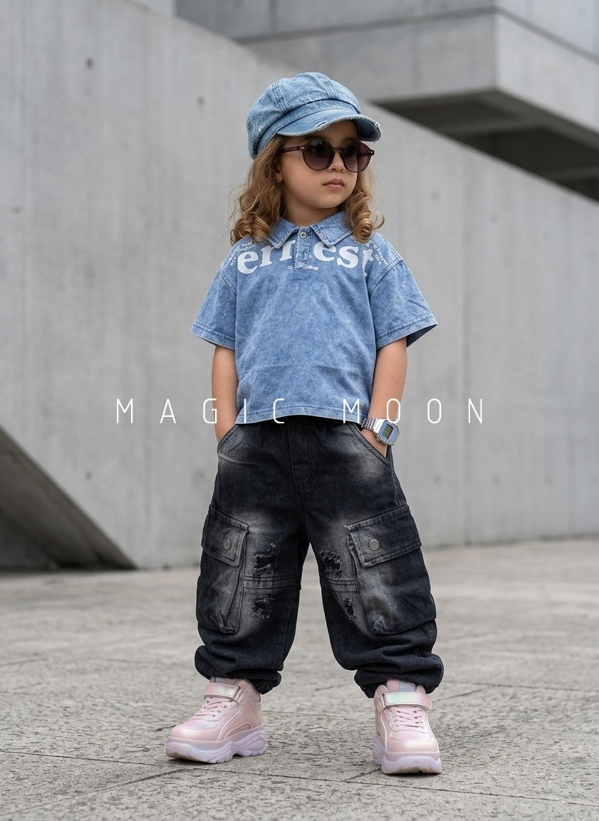 HSP01 Unisex Half Sleeve Oversized Polo T Shirt