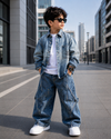 SHIMT03 Unisex Full Sleeve Oversized Denim Shirt