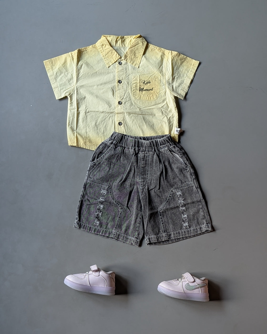 ST101 Unisex Half Sleeve Oversized Shirt with Shorts Set