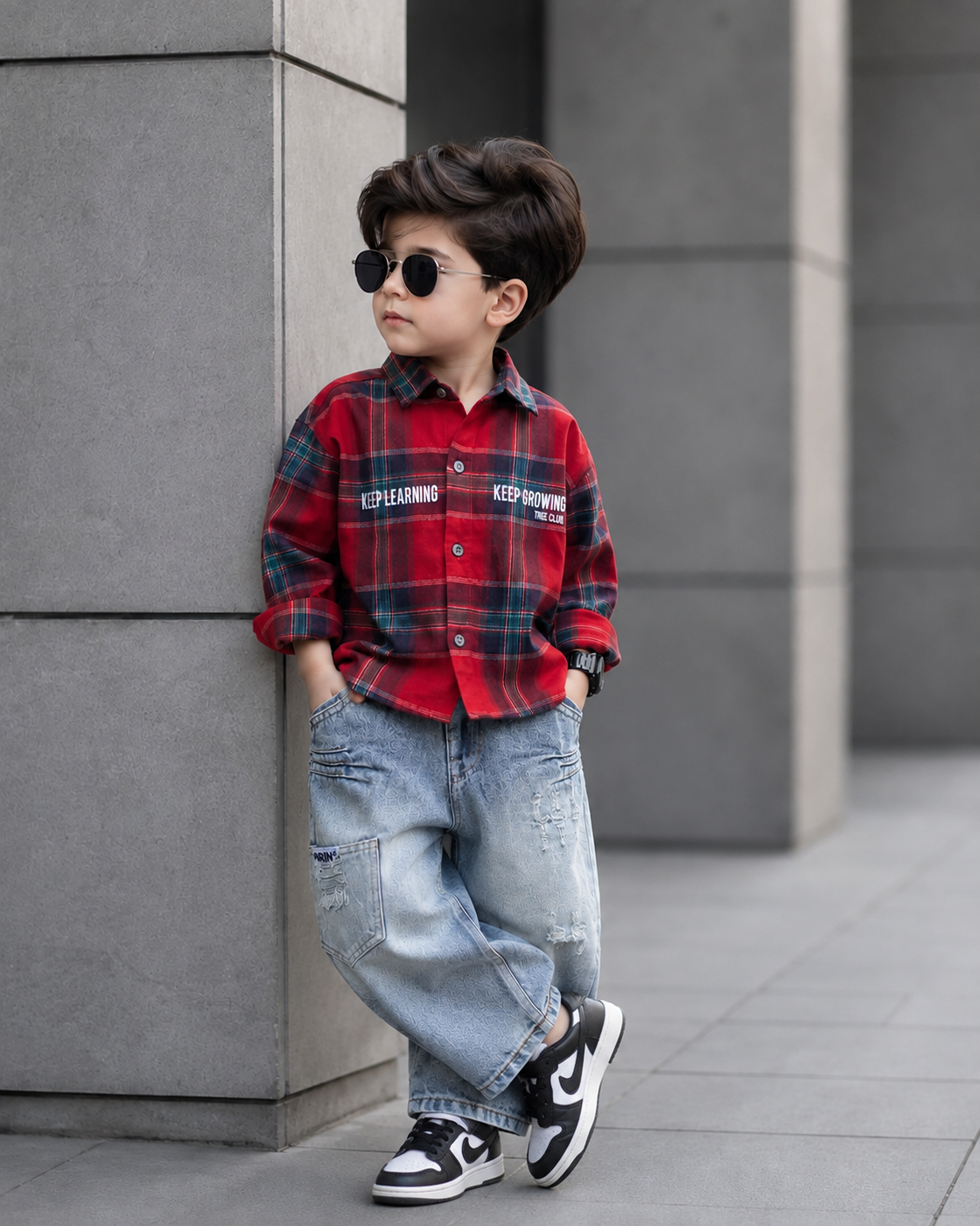 SHTCW02-05 Boys Full Sleeve Oversized Shirt