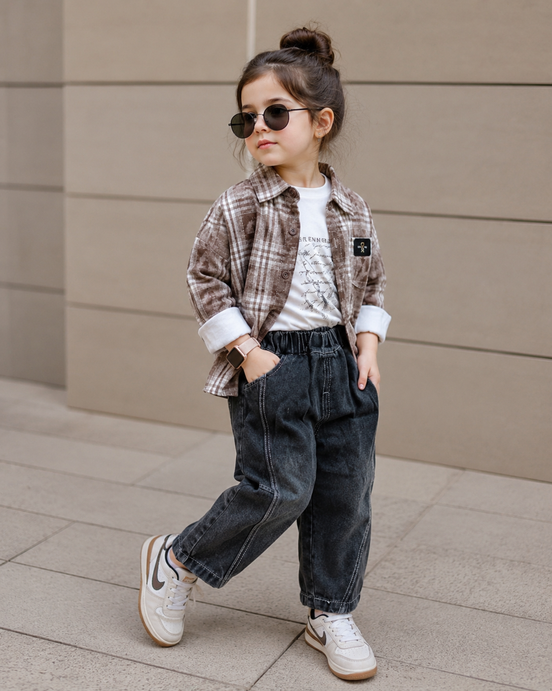 STIM109-06 Unisex Full Sleeve Oversized Shirt with Inner T Shirt and Pant Set