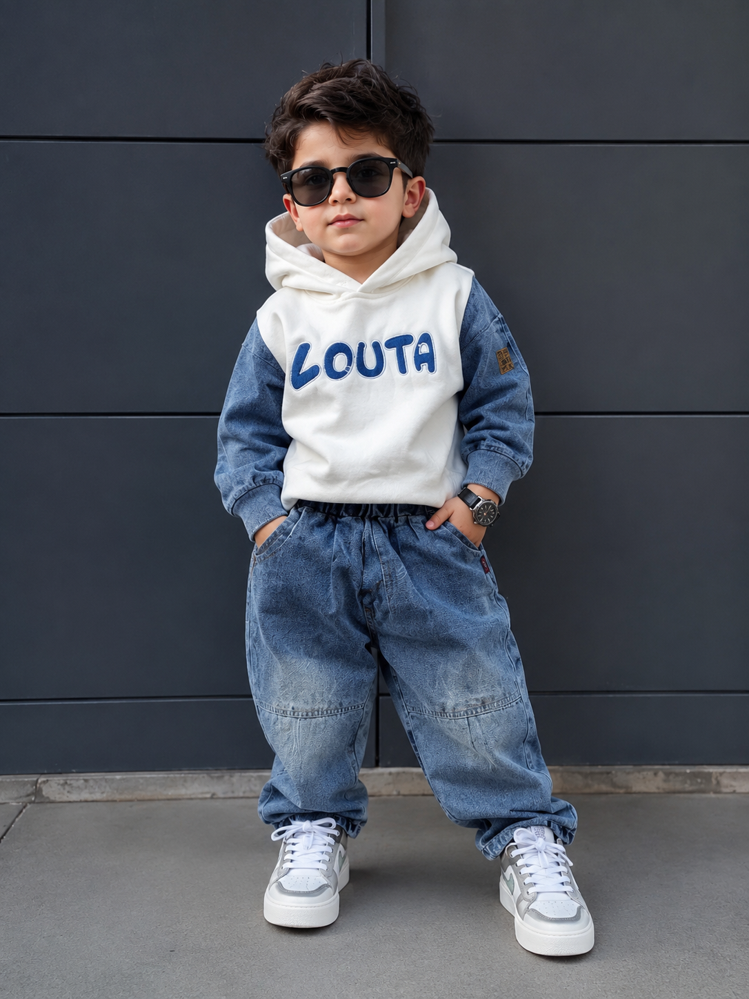 ST106 Unisex Full Sleeve Oversized Hooded T Shirt and Pant Set