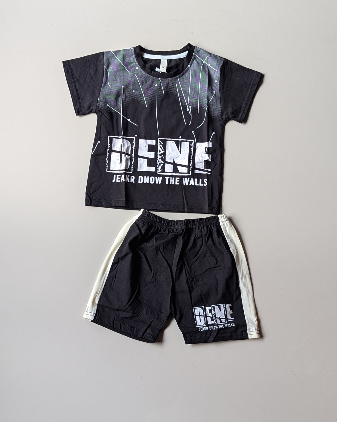 ST105 Unisex Half Sleeve Oversized T Shirt and Shorts Set