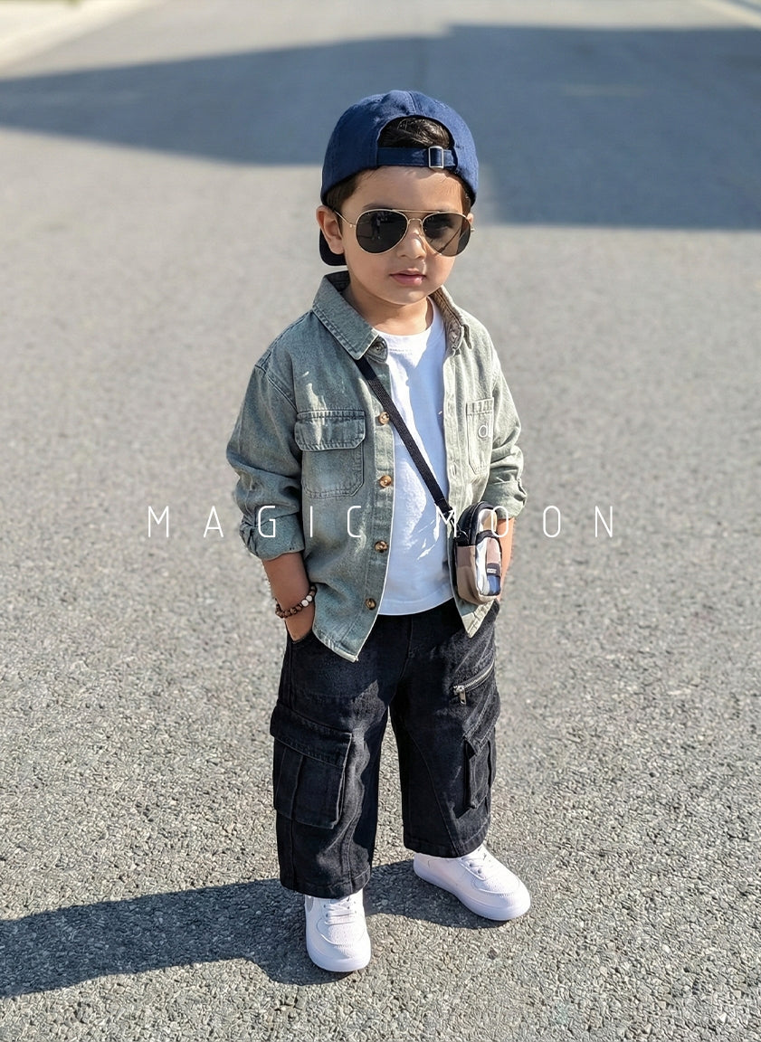 Unisex Full Sleeve Oversized Denim Shirt