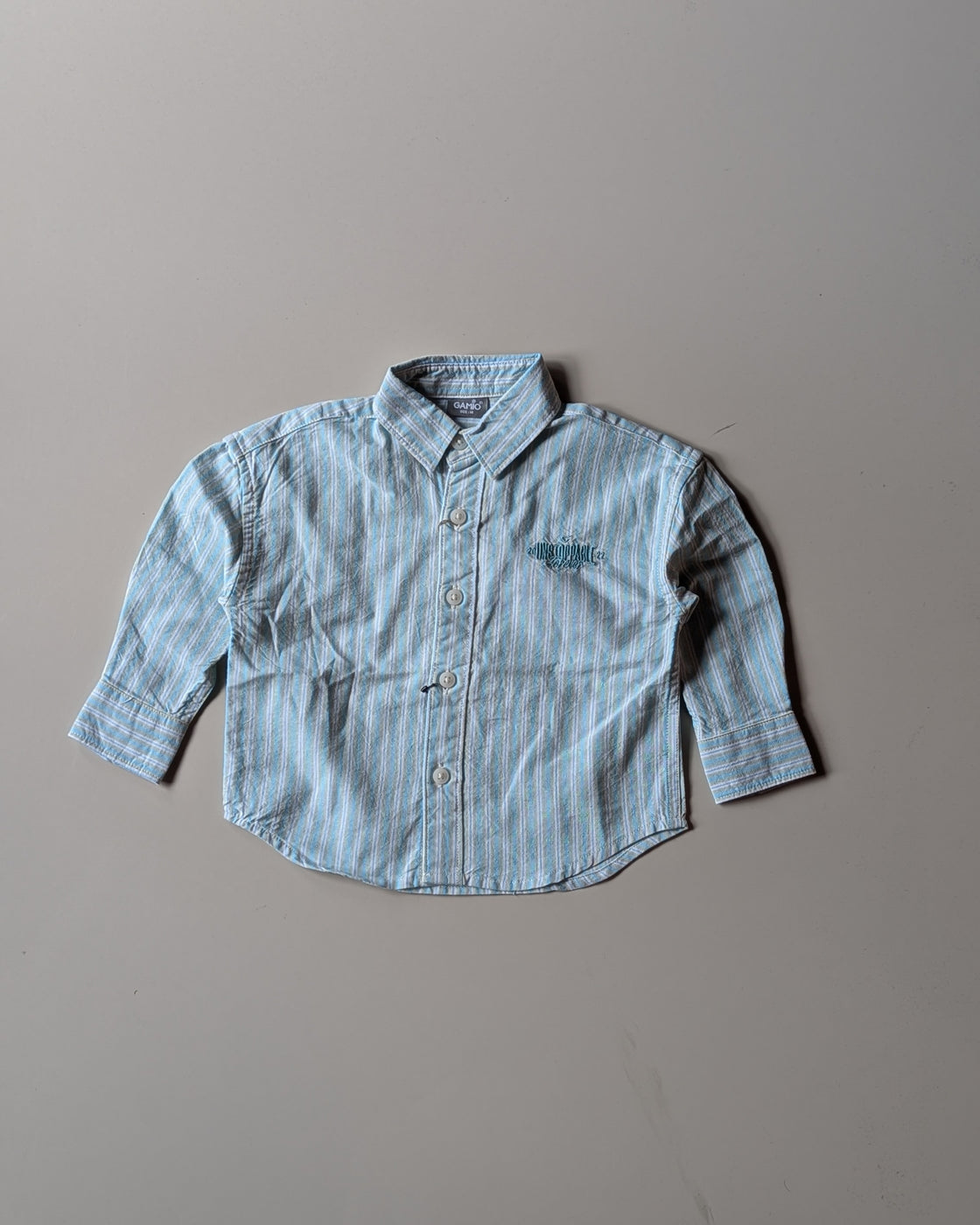 SHGMH03-01 Boy's Full Sleeve Oversized Striped Shirt