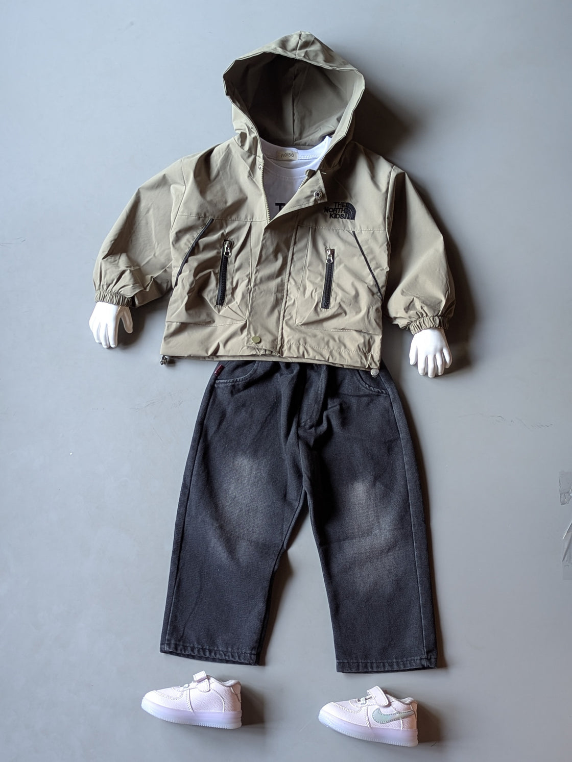 ST100 Unisex Full Sleeve Oversized Hooded Jacket, Inner T Shirt and Pant Set