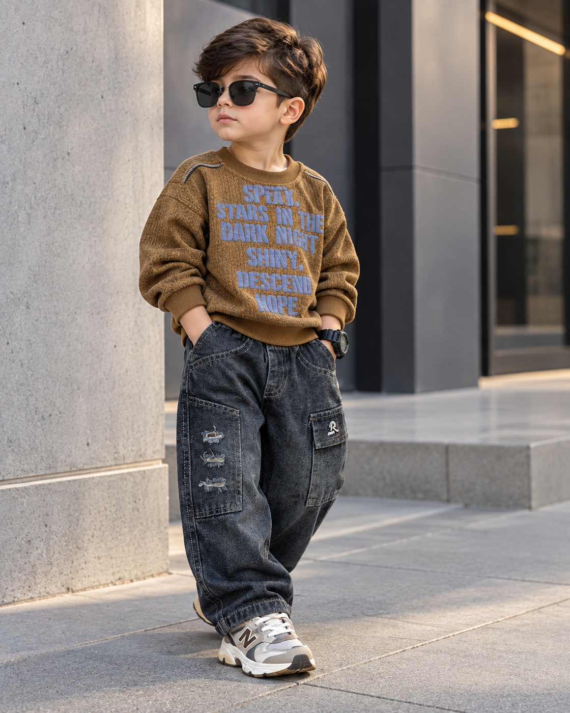 STIM114-02 Unisex Full Sleeve Oversized T Shirt and Pant Set