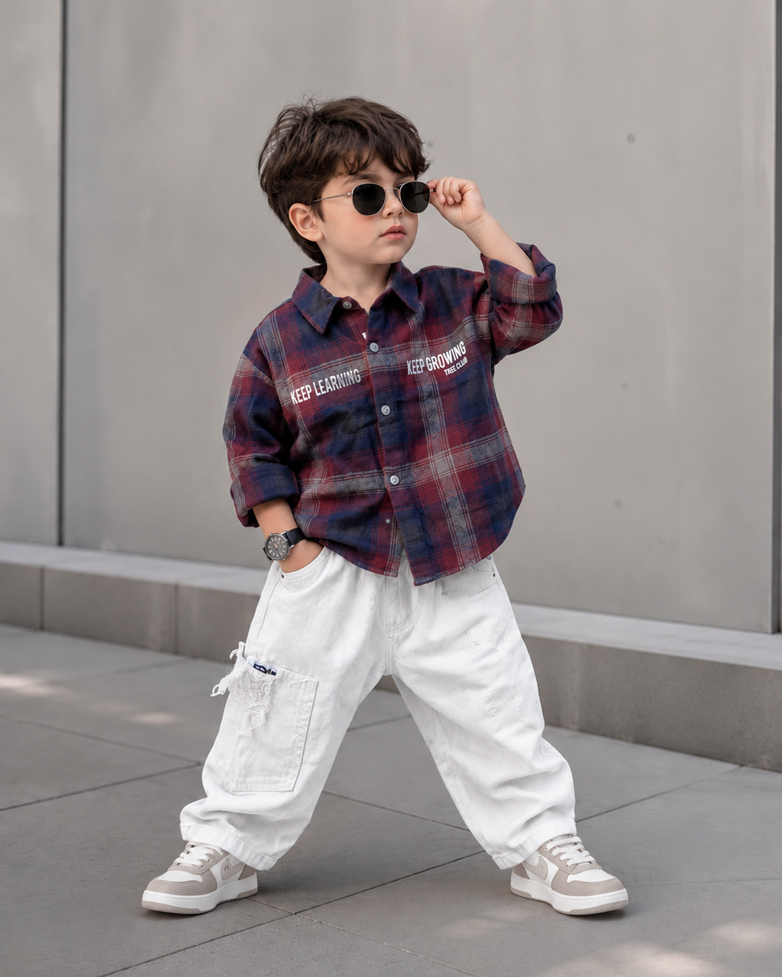 SHTCW02-01 Boys Full Sleeve Oversized Shirt