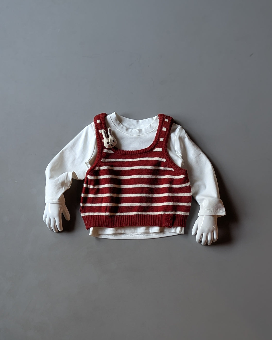 Girl's Full Sleeve Top with Vest
