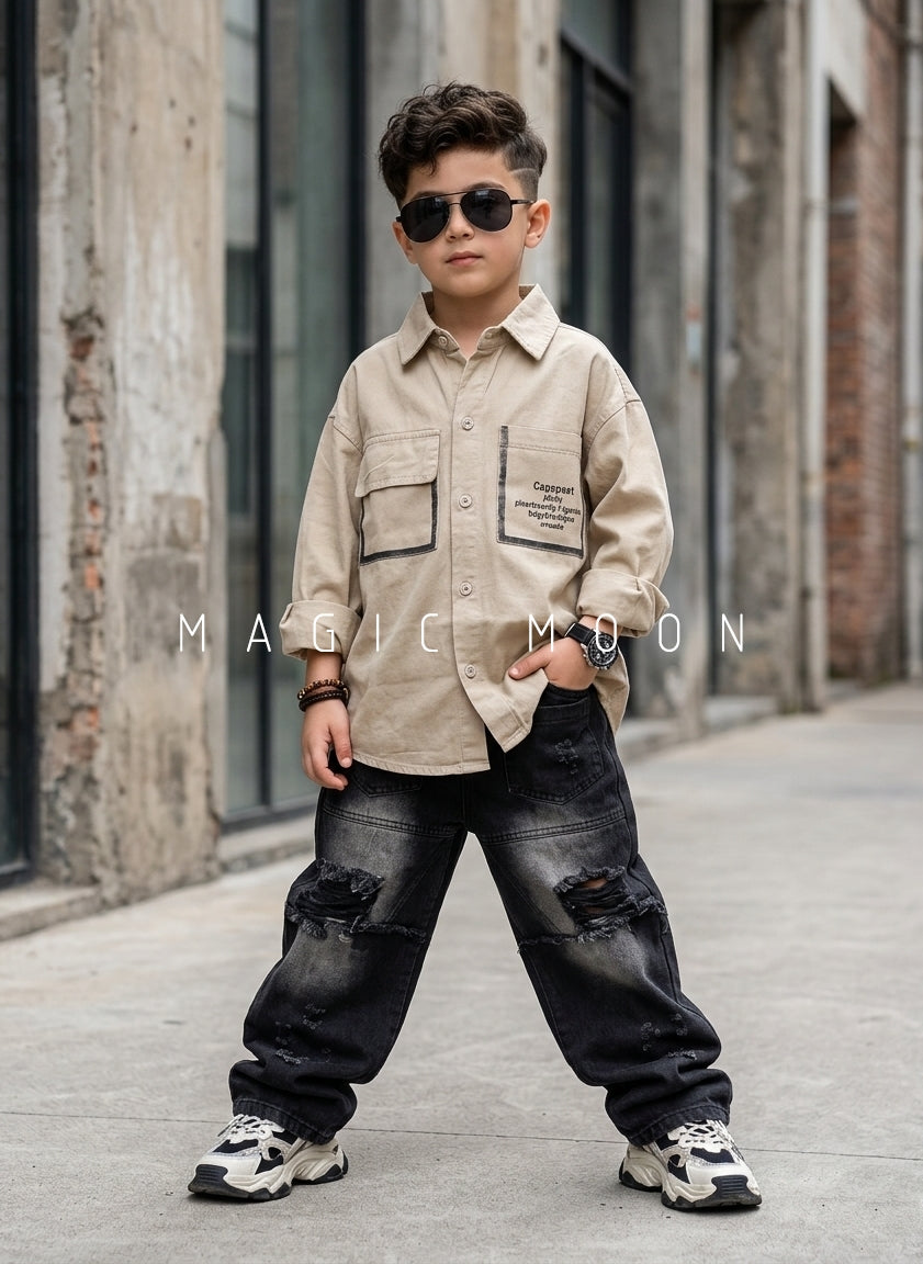 SHFB01 Unisex Full Sleeve Oversized Shirt