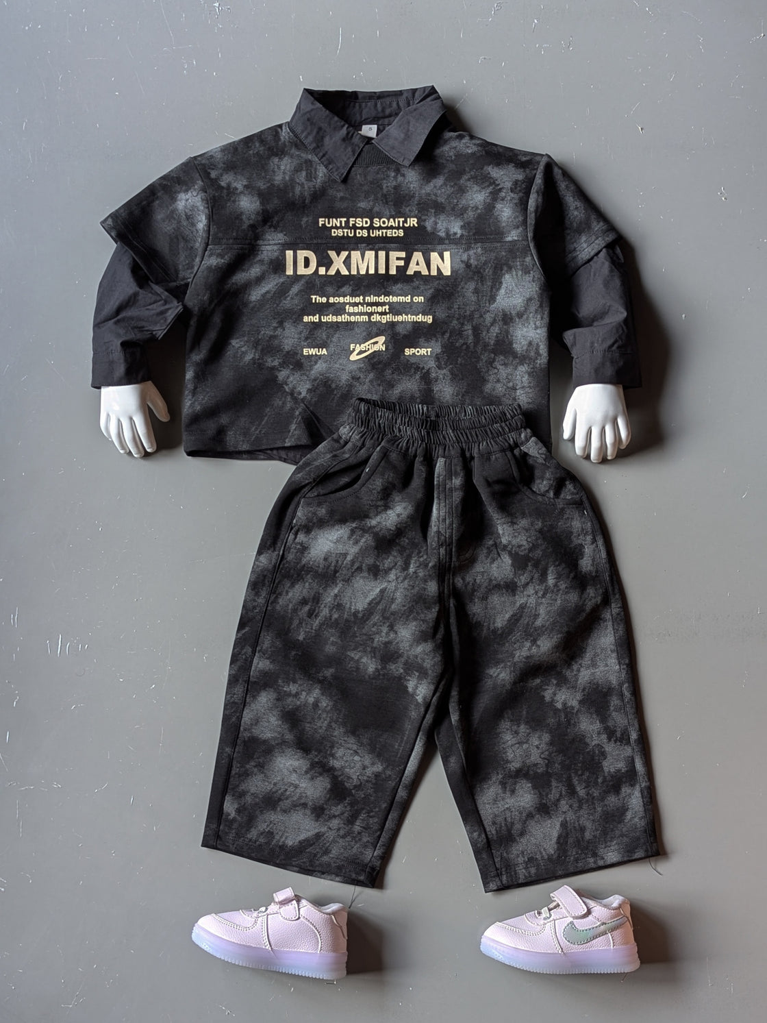 Unisex Full Sleeve Oversized Layered Look T Shirt and Pant Set